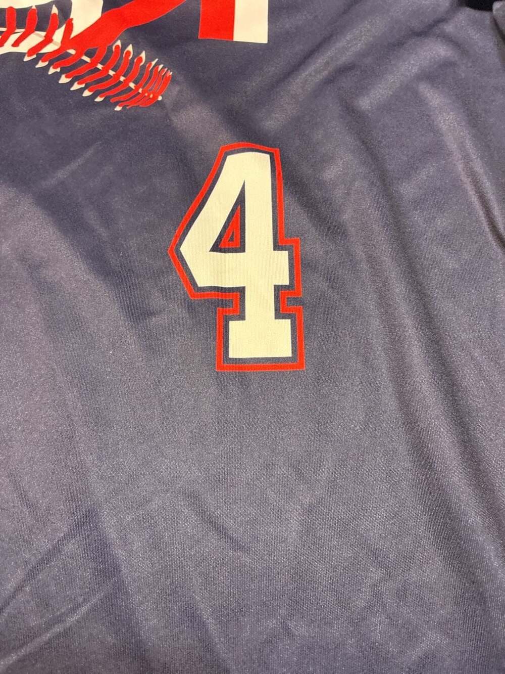 Evoshield Profusion Custom Sublimated Team Baseball Jersey Navy #4 View 6